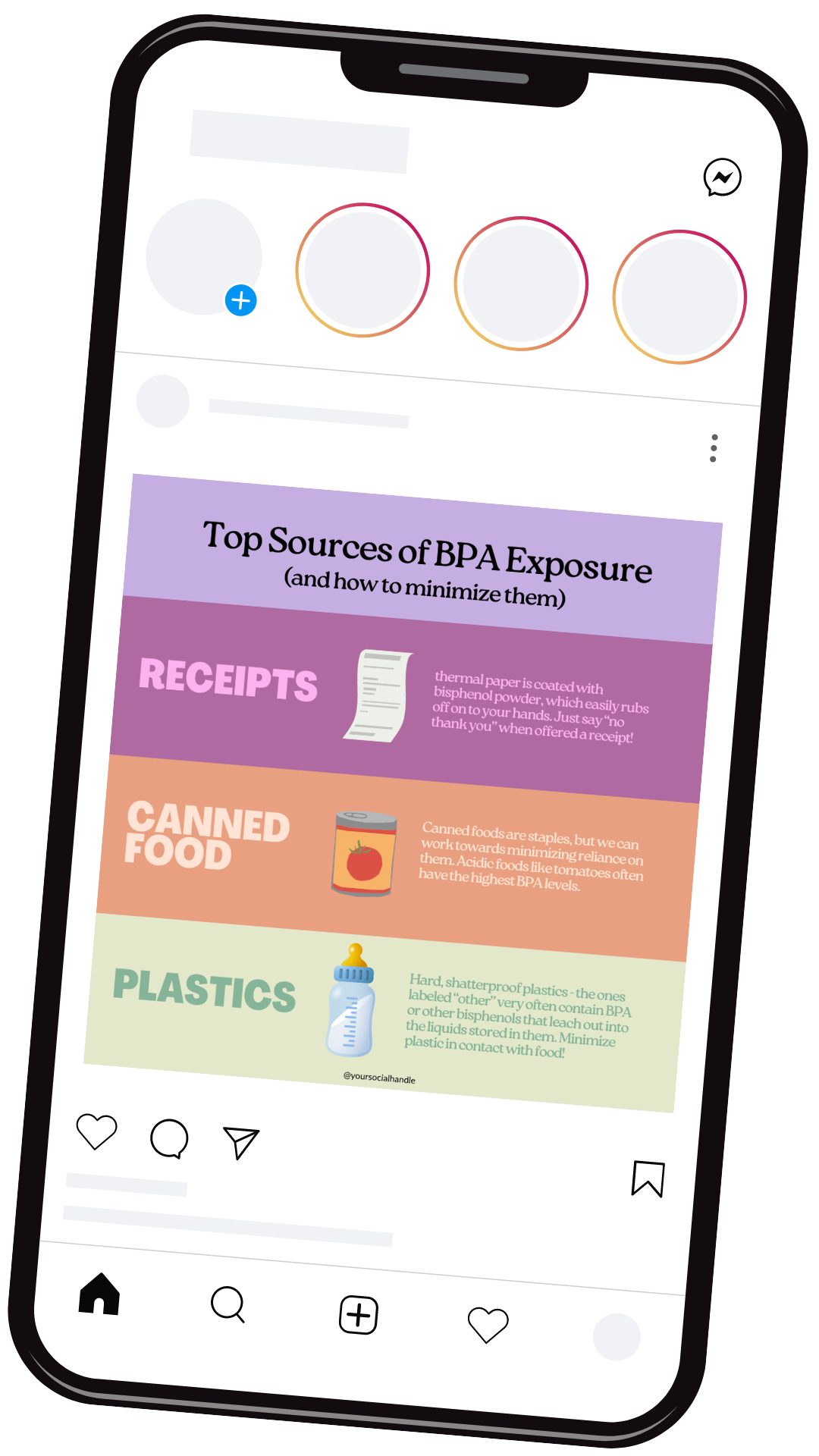Social Media Content Club Instagram mockup iphone